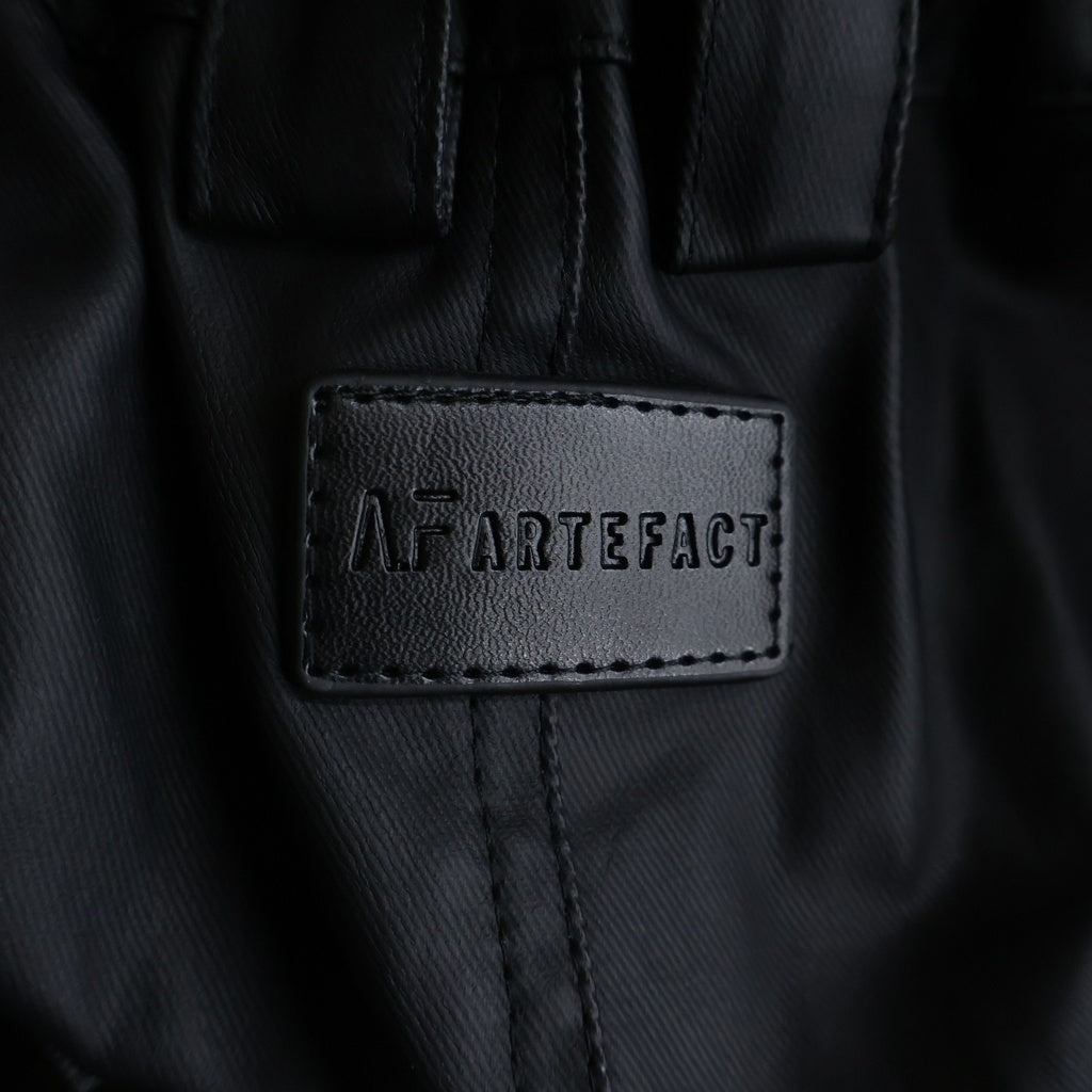A.F ARTEFACT(エーエフアーティファクト) 26SS MATTE COATING ZIP WIDE PANTS ジップワイドパンツ ブラック -