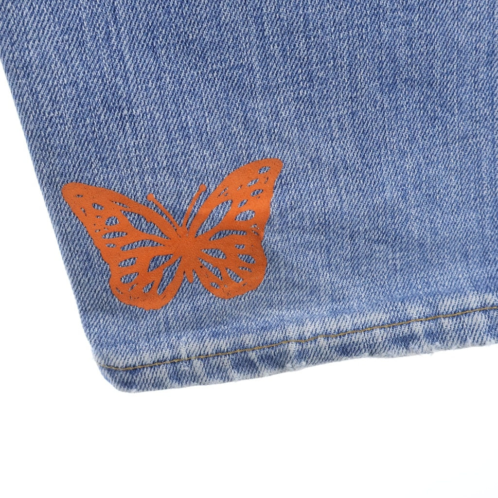 About Dreams(アバウトドリームズ) Butterfly Denim アバウトドリームス バタフライプリント リメイク デニムパンツ インディゴ -
