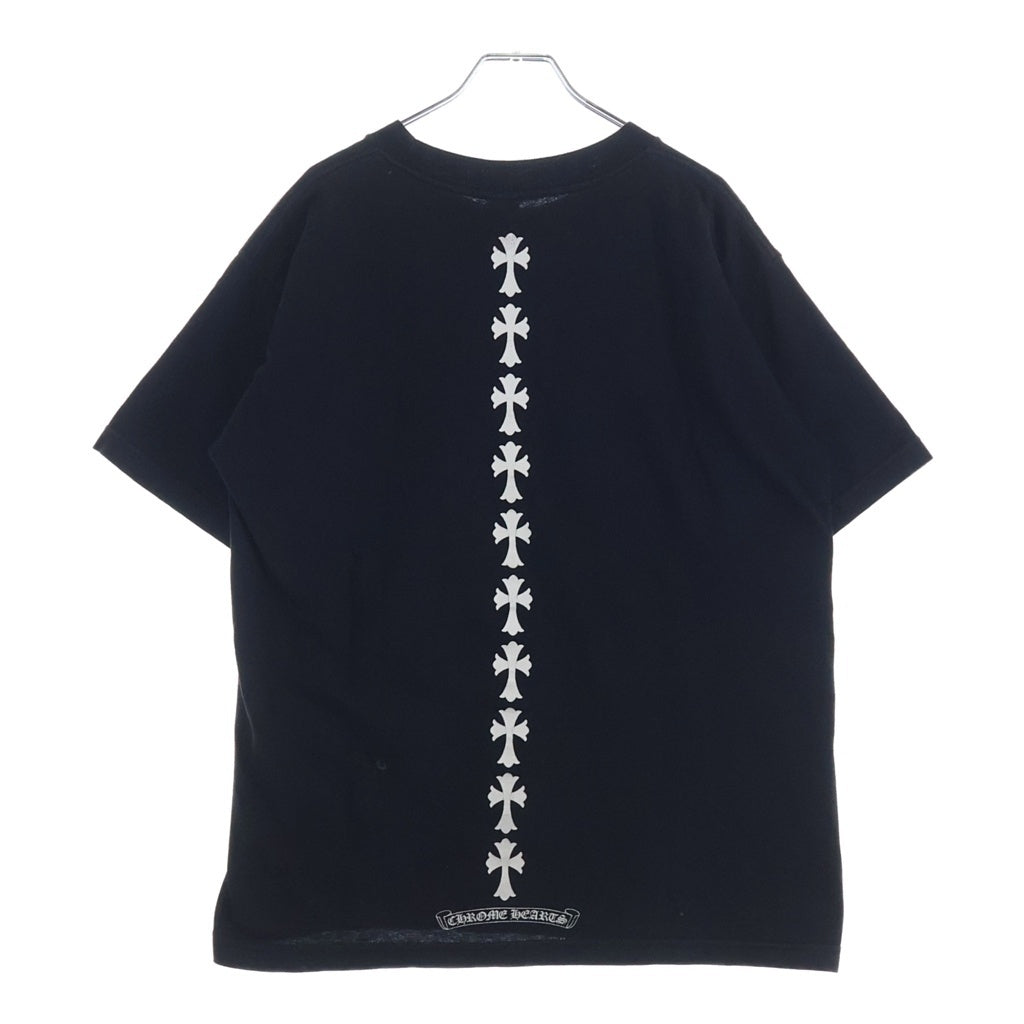 CHROME HEARTS(クロムハーツ) タイヤトラック クロスプリント 半袖Tシャツカットソー ブラック -