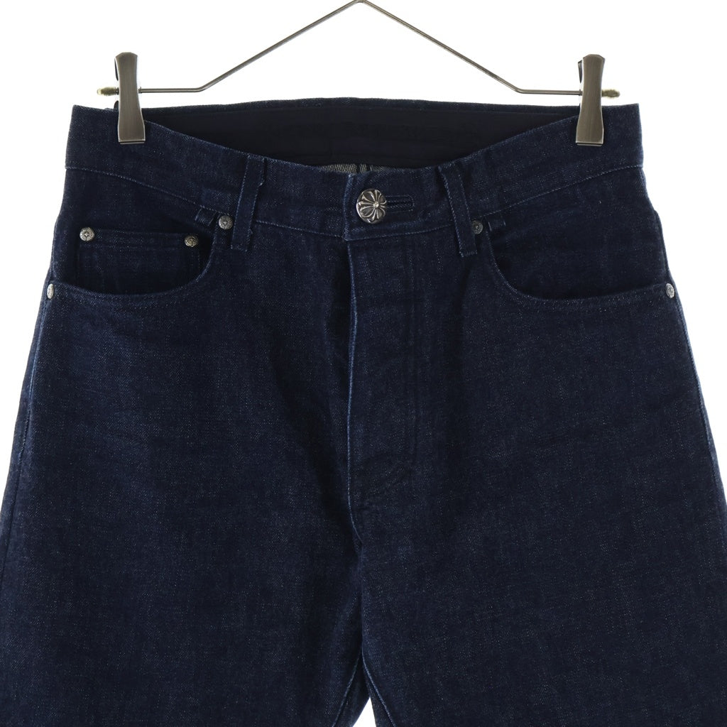 CHROME HEARTS(クロムハーツ) CRS BTN DENIM PANTS クロスボールボタン スクロールラベル ボタンフライデニムパンツ インディゴ