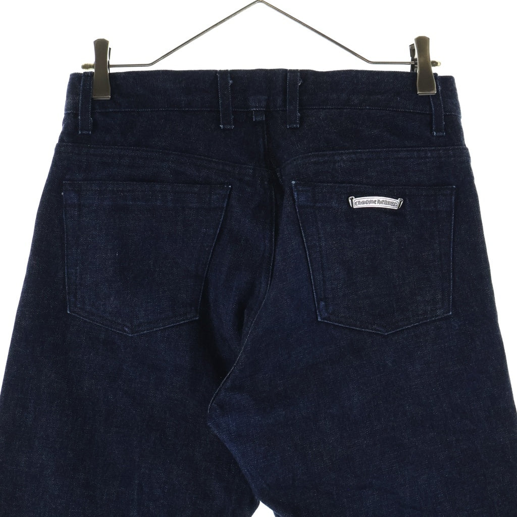 CHROME HEARTS(クロムハーツ) CRS BTN DENIM PANTS クロスボールボタン スクロールラベル ボタンフライデニムパンツ インディゴ