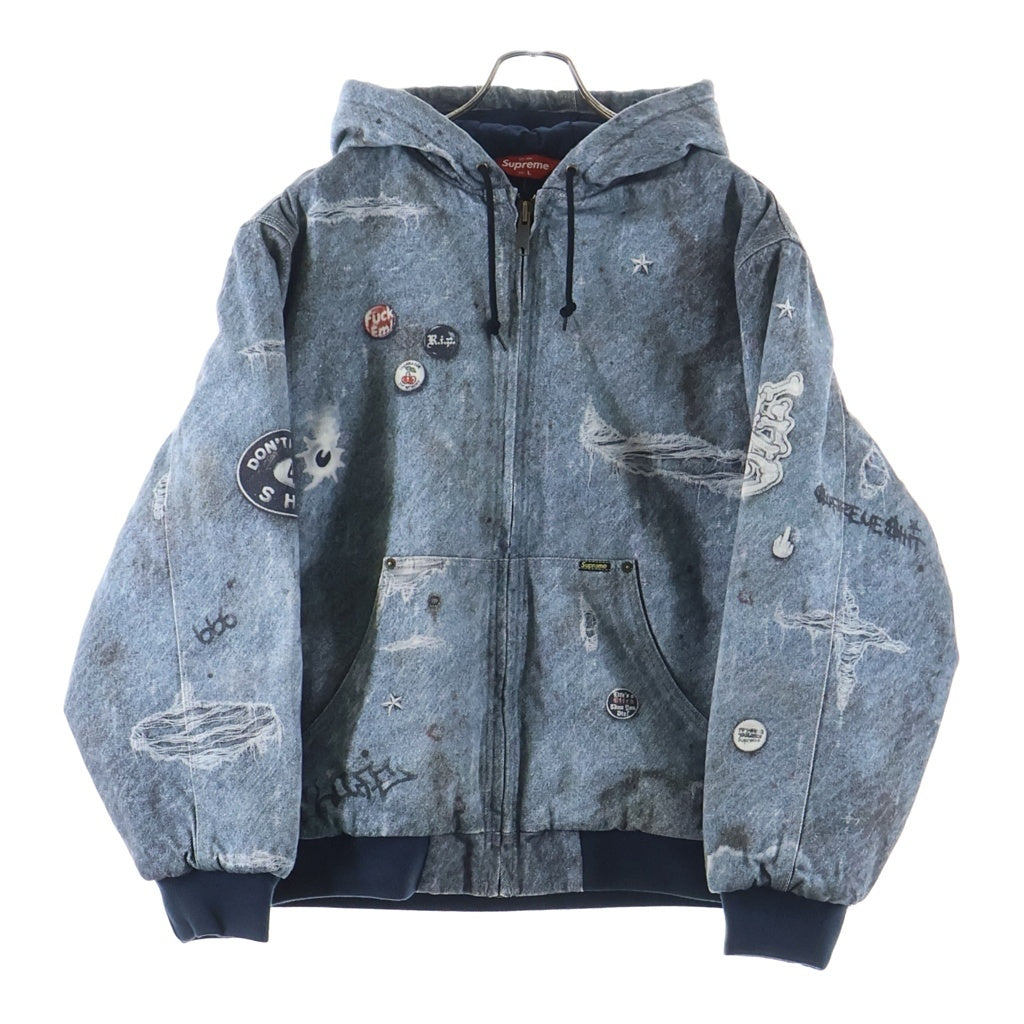SUPREME(シュプリーム) 24AW HJR Trompe Loeil Hooded Work Jacket フード ワークジャケット インディゴ -
