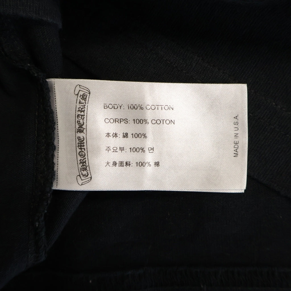 CHROME HEARTS(クロムハーツ) アメリカンフラッグ スクロールラベルプリント 半袖Tシャツカットソー ブラック -