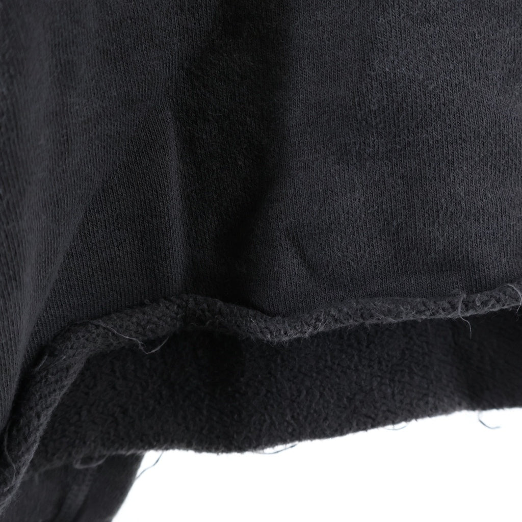 SAINT MICHAEL(セントマイケル) 25AW HOODIE ANARCHY アナーキー カットオフ プルオーバーフーディー パーカー ブラック SM-HR1-0000-119