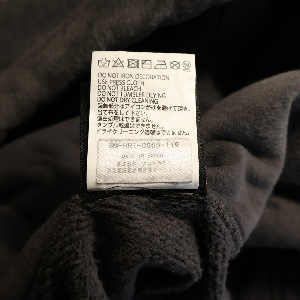 SAINT MICHAEL(セントマイケル) 25AW HOODIE ANARCHY アナーキー カットオフ プルオーバーフーディー パーカー ブラック SM-HR1-0000-119