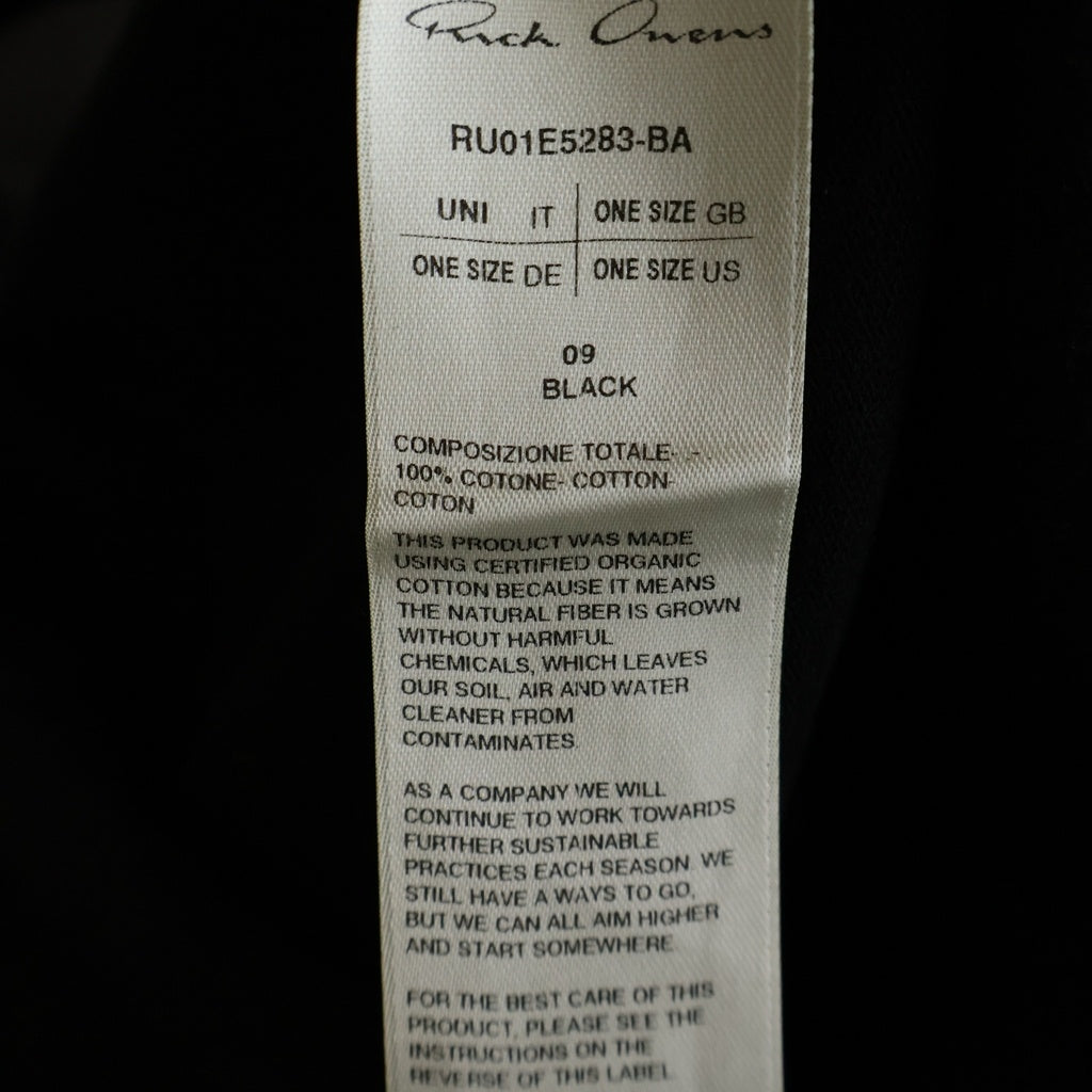 Rick Owens(リックオウエンス) 25SS TOMMY TEE オーバーサイズ半袖Tシャツカットソー ブラック RU01E5283-BA