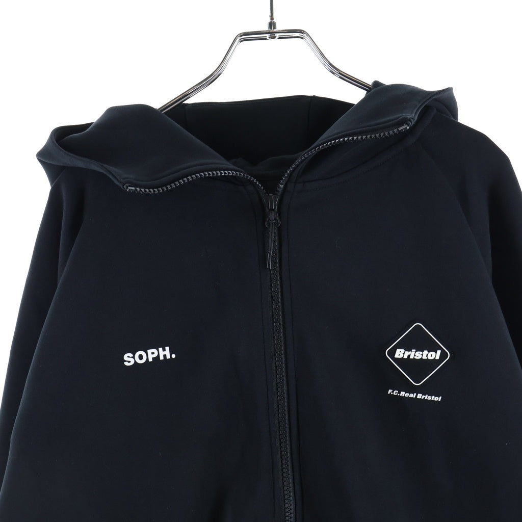 F.C.R.B./F.C.Real Bristol/FCRB(エフシーアールビー/エフシーレアルブリストル) TECH SWEAT VENTILATION HOODIE テック ジップアップパーカー ブラック FCRB-252072