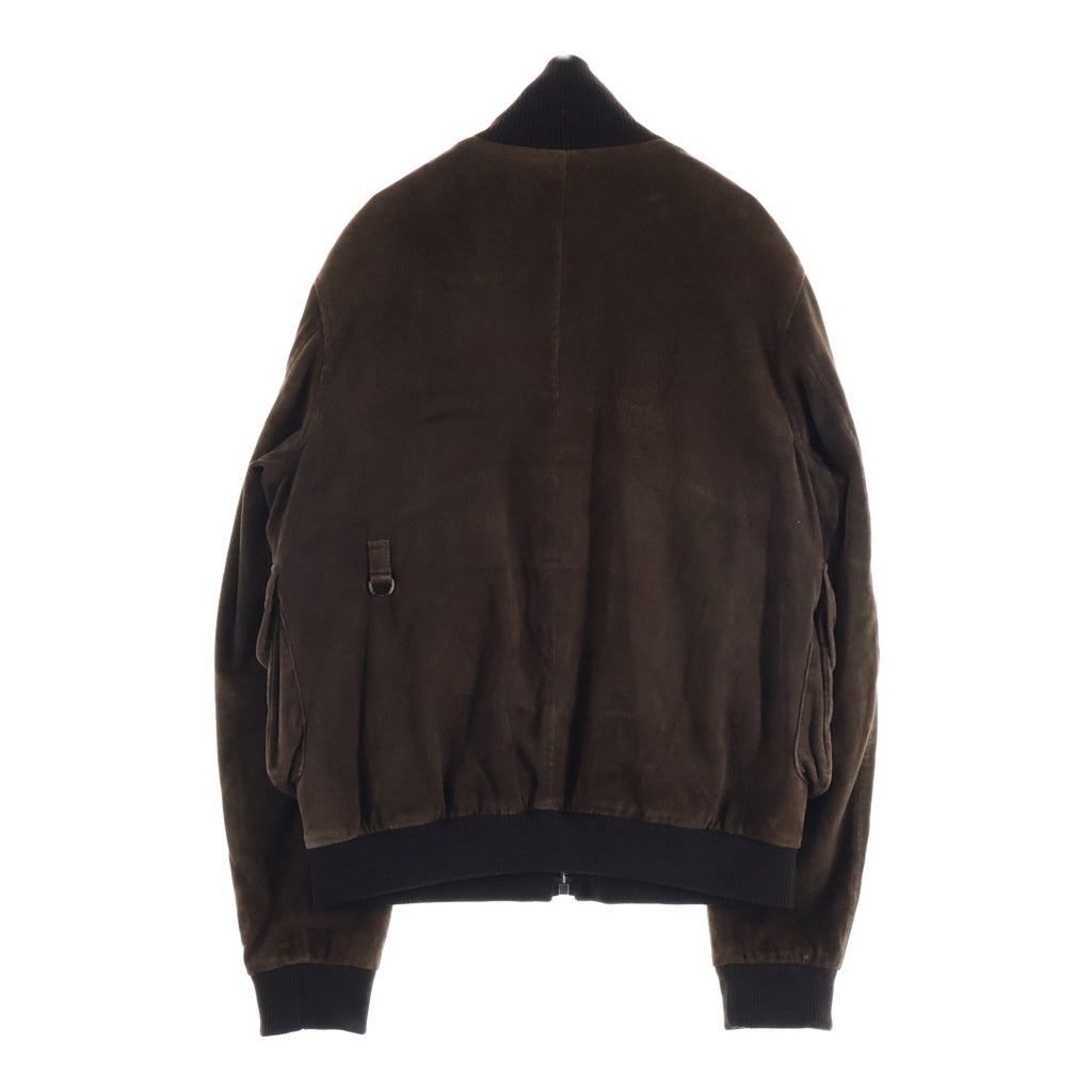 HELMUT LANG(ヘルムートラング) 05AW SUEDE LEATHER BOMBER JACKET スエードレザーボンバージャケット ブラウン