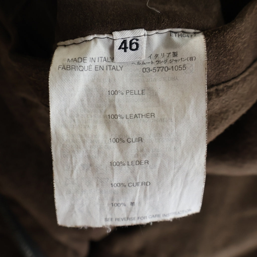 HELMUT LANG(ヘルムートラング) 05AW SUEDE LEATHER BOMBER JACKET スエードレザーボンバージャケット ブラウン