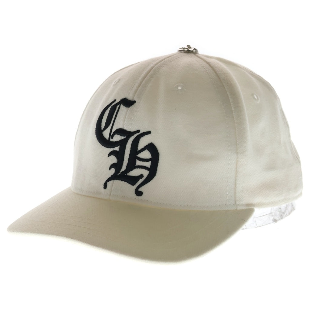 CHROME HEARTS(クロムハーツ) CH HAT CH刺繍ロゴ ベースボールキャップ ホワイト