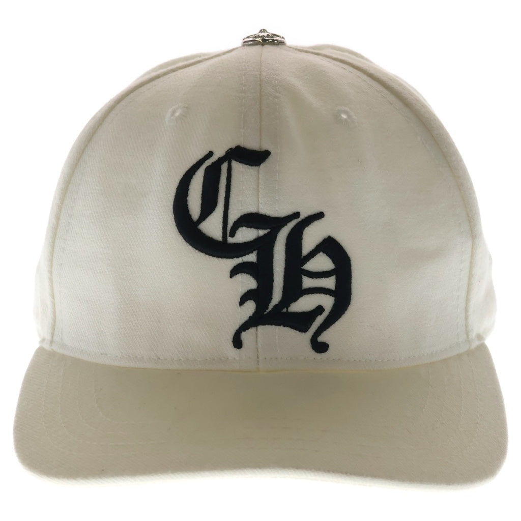 CHROME HEARTS(クロムハーツ) CH HAT CH刺繍ロゴ ベースボールキャップ ホワイト