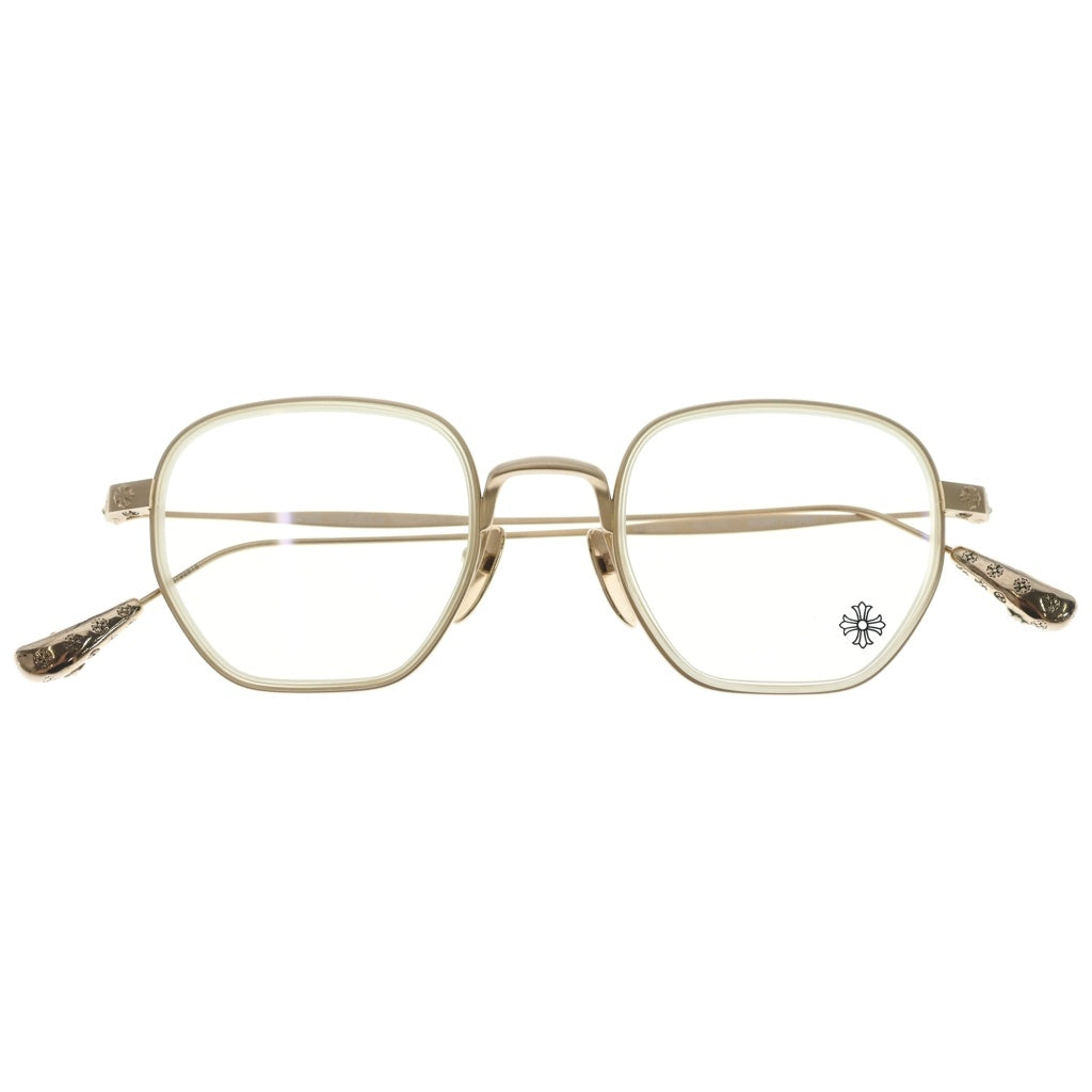 CHROME HEARTS(クロムハーツ) BONE PRONE I ウェリントンサングラス 眼鏡 ゴールド