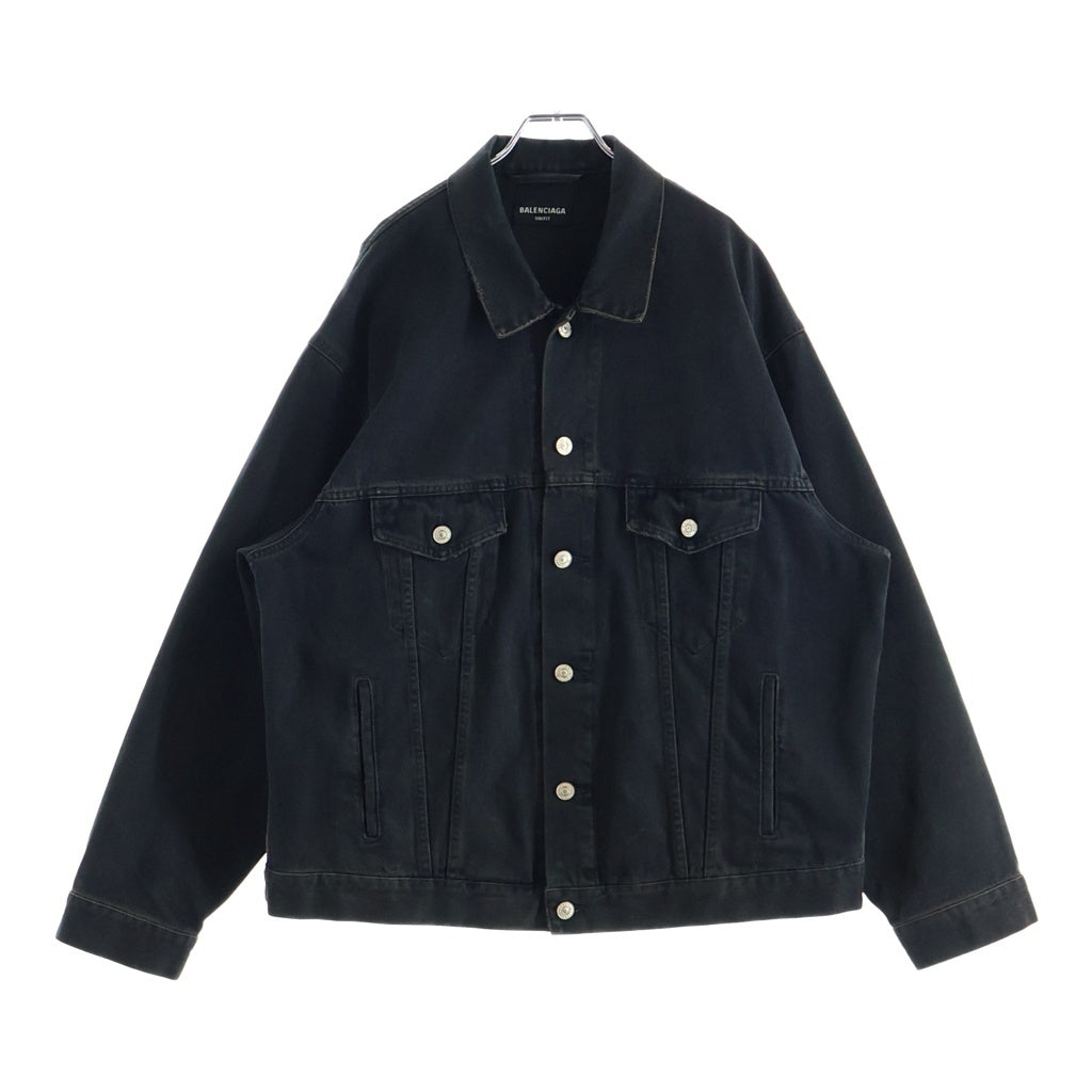 BALENCIAGA(バレンシアガ) Spray Paint BB Logo Denim Jacket スプレーペイントBBロゴ デニムジャケット ブラック 678354 TIWA2