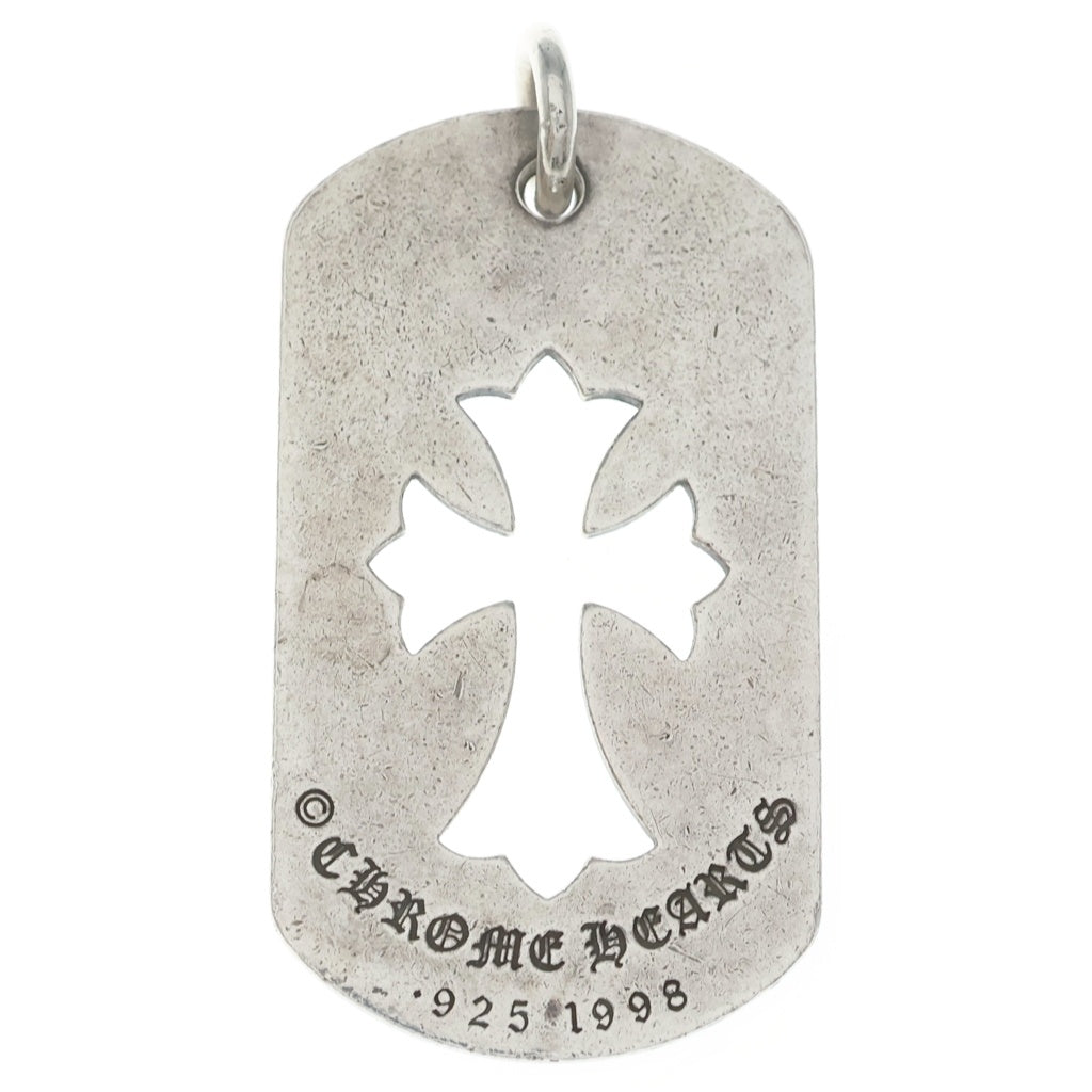 CHROME HEARTS(クロムハーツ) D TAG LRG CO CRS カットアウトクロスドッグタグ ラージ ペンダントトップ シルバー BCA239