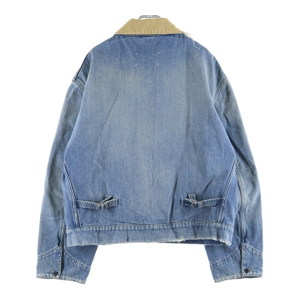 Maison Margiela(メゾンマルジェラ) 25SS SPORTSJACKET スポーツジャケット 襟コーデュロイジップデニムジャケット インディゴ S50AM0636-S30383