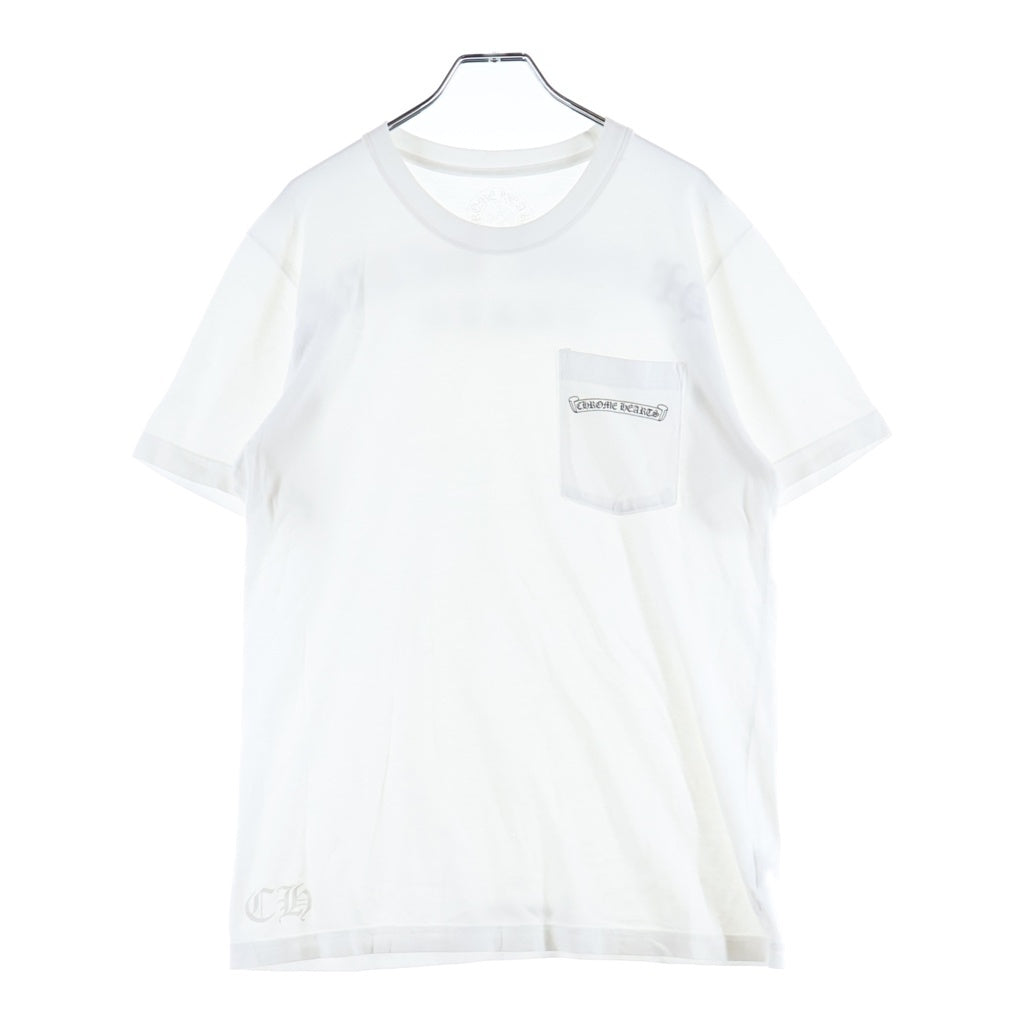 CHROME HEARTS(クロムハーツ) BACK ARCH LOGO SCROLL LABEL USA PRINT TEE バックアーチロゴ スクロールラベル プリント 半袖Tシャツ カットソー ホワイト