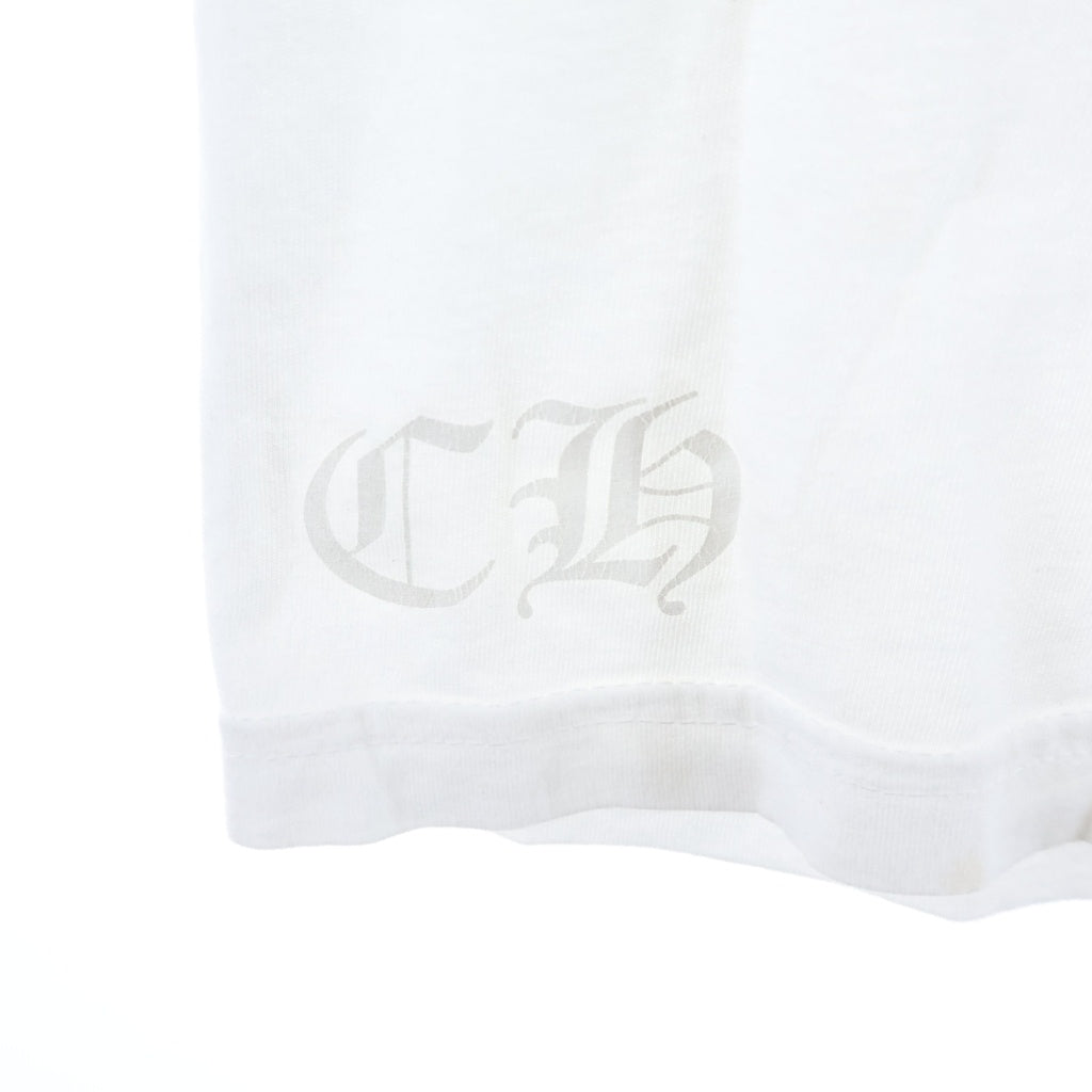 CHROME HEARTS(クロムハーツ) BACK ARCH LOGO SCROLL LABEL USA PRINT TEE バックアーチロゴ スクロールラベル プリント 半袖Tシャツ カットソー ホワイト