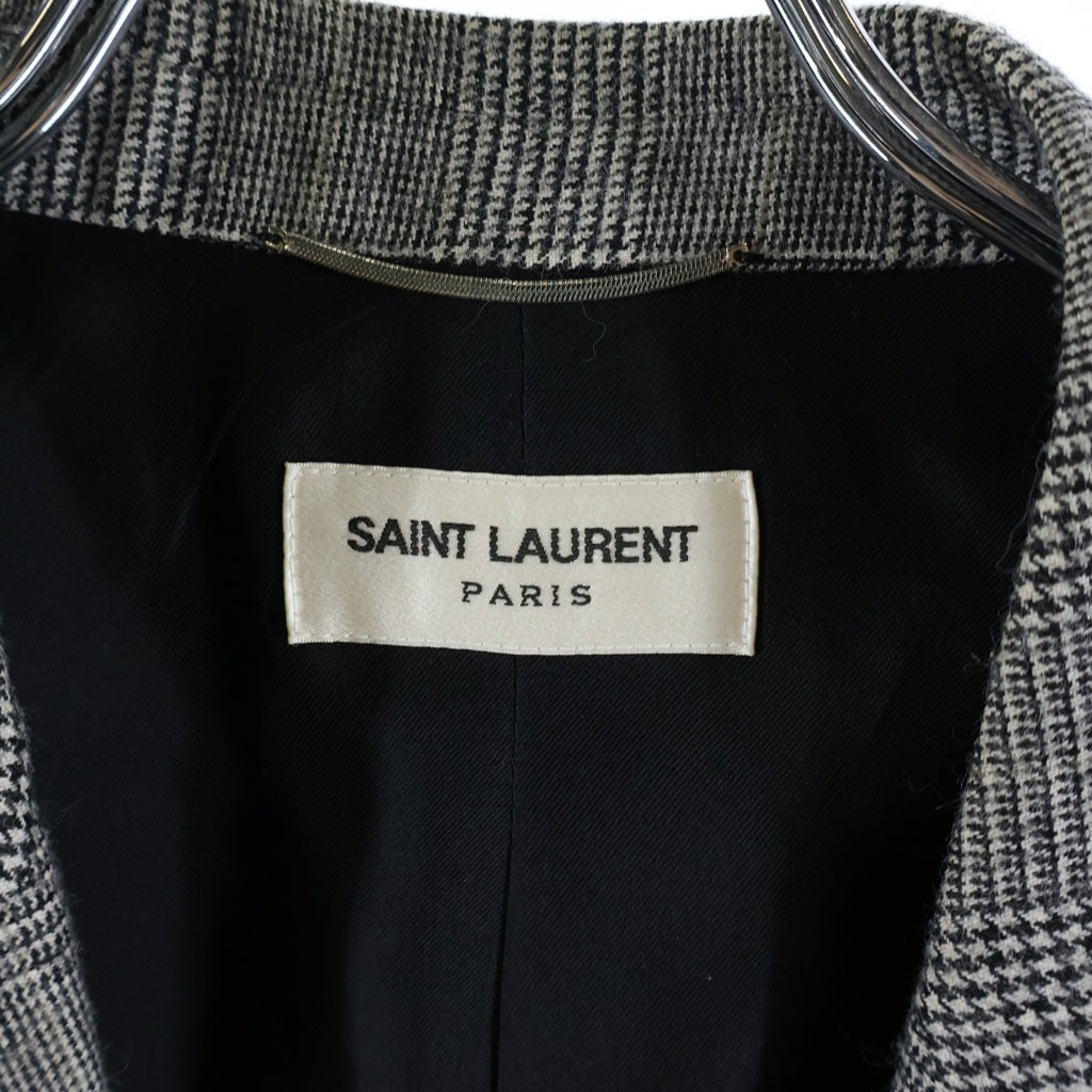 SAINT LAURENT PARIS(サンローランパリ) 20SS グレンチェック テーラードジャケット グレー 600331 Y1B54