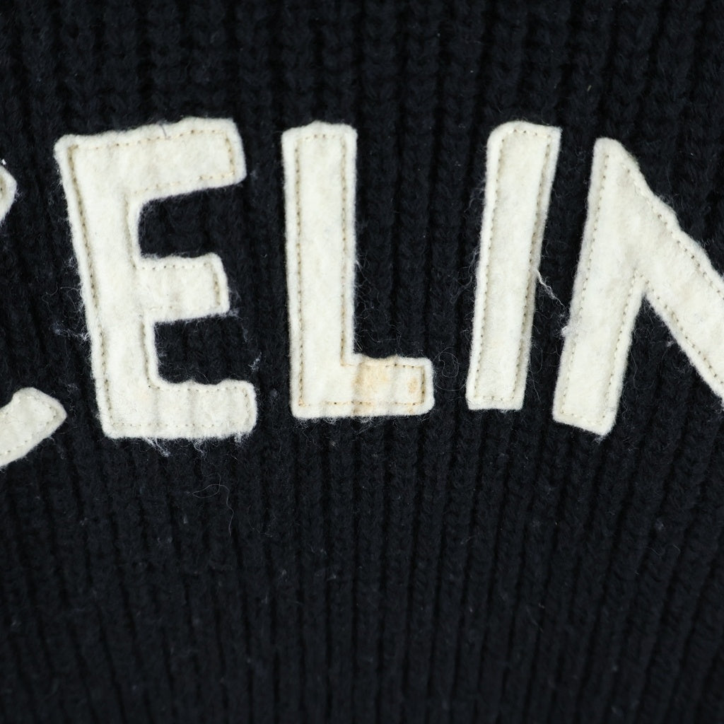 CELINE(セリーヌ) フロントロゴ オーバーサイズ ウールニットセーター ブラック 2A19R423P
