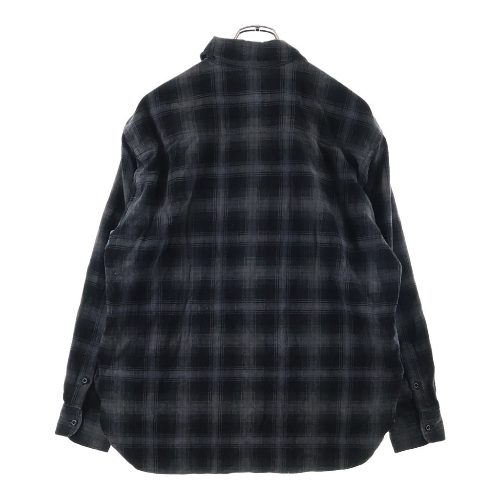 NEIGHBORHOOD(ネイバーフッド) 25AW CORDUROY CHECK SHIRT LS コーデュロイチェックシャツ ブラック 252TSNH-SHM07