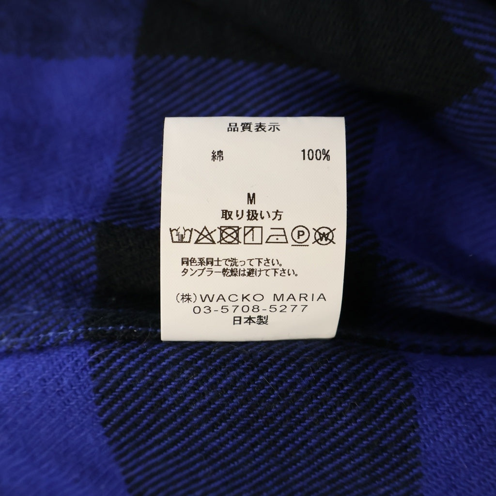 WACKO MARIA(ワコマリア) BUFFALO CHECK SHIRT バッファローチェック 長袖シャツ ブルー/ブラック