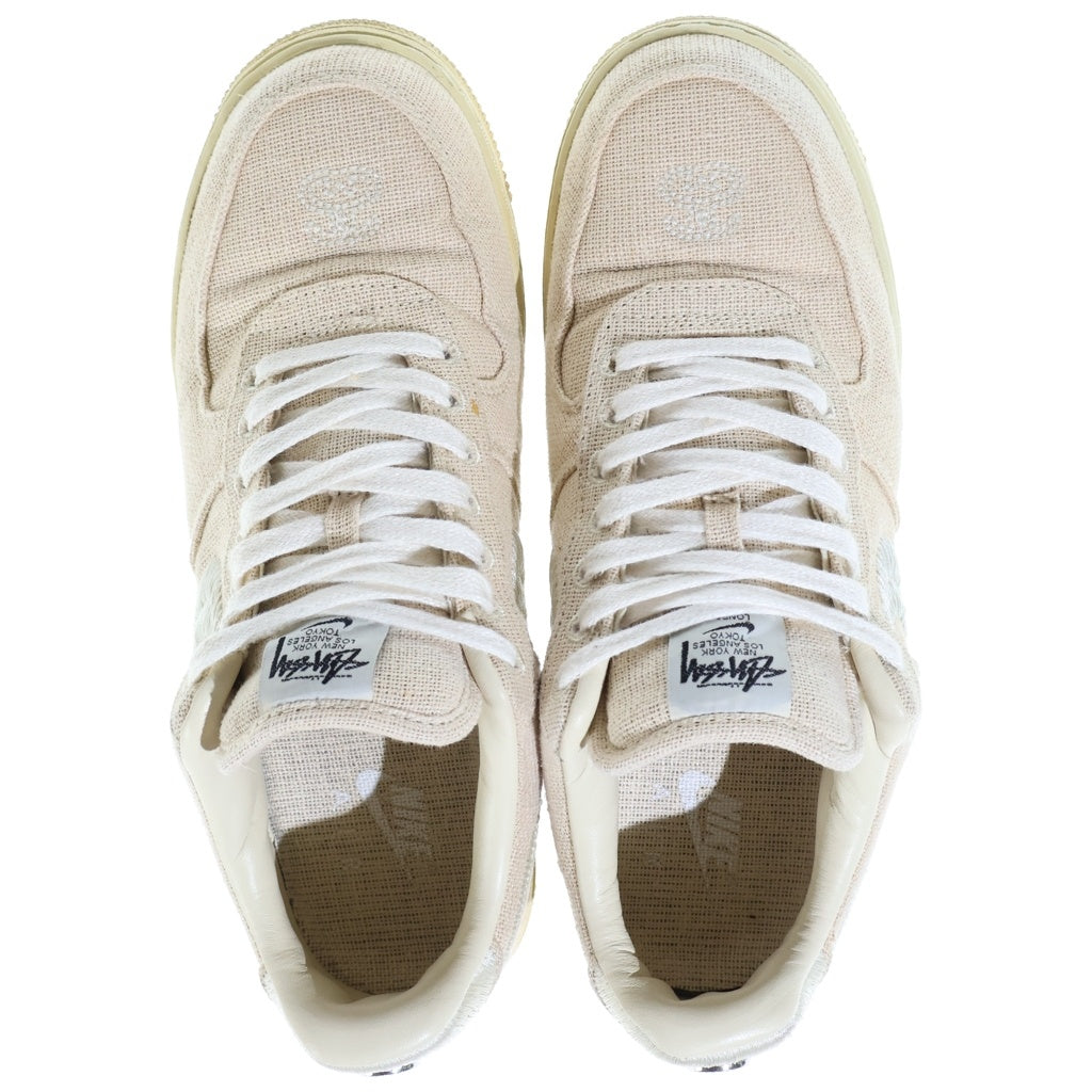 NIKE(ナイキ) ×STUSSY AIR FORCE 1 LOW FOSSIL STONE CZ9084-200 ステューシー エアフォース1 フォッシルストーン ローカットスニーカー アイボリー US9.5/27.5cm