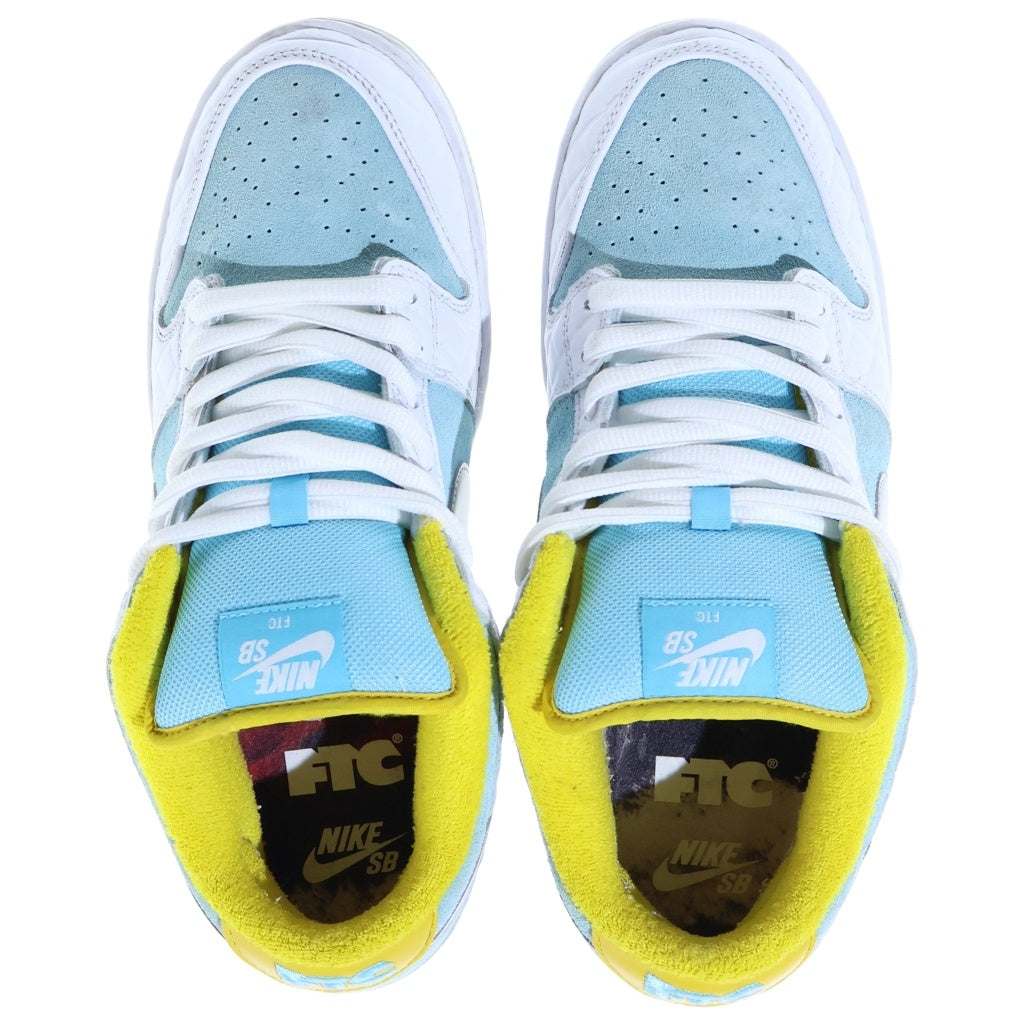 NIKE SB(ナイキエスビー) FTC DUNK LOW PRO QS Lagoon Pulse DH7687-400 ダンクロー ラグーンパルス ローカットスニーカー 銭湯 ライトブルー/ホワイト US9.5/27.5cm