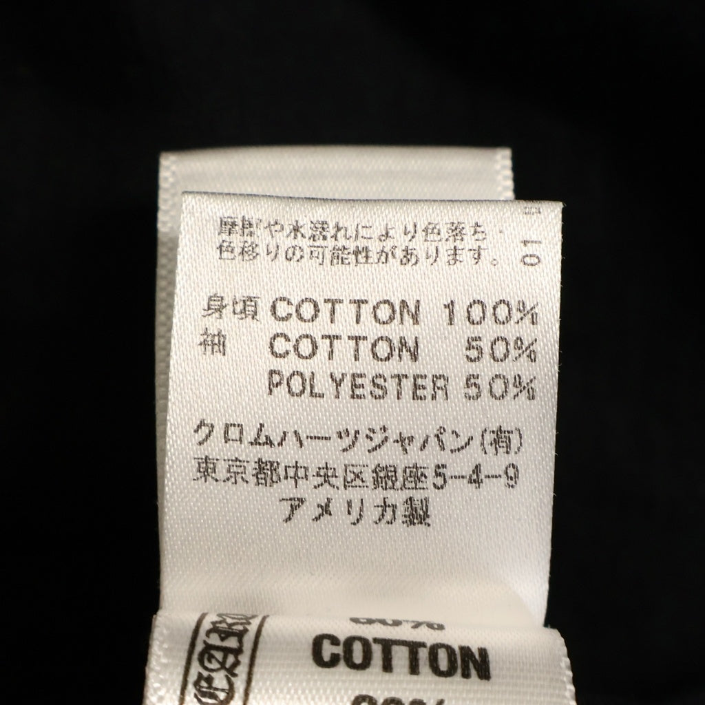 CHROME HEARTS(クロムハーツ) OLD RAGLAN L/S Tee ホースシュー/スクロールラベル プリントロゴ ラグラン長袖Tシャツ カットソー ブラック/グレー