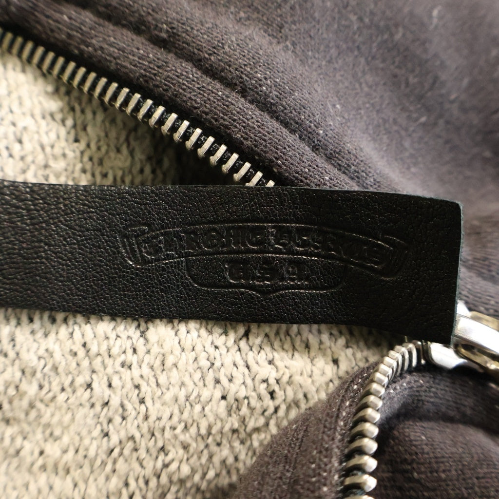 CHROME HEARTS(クロムハーツ) Y NOT ロゴ刺繍ハーフジップスウェット ブラック