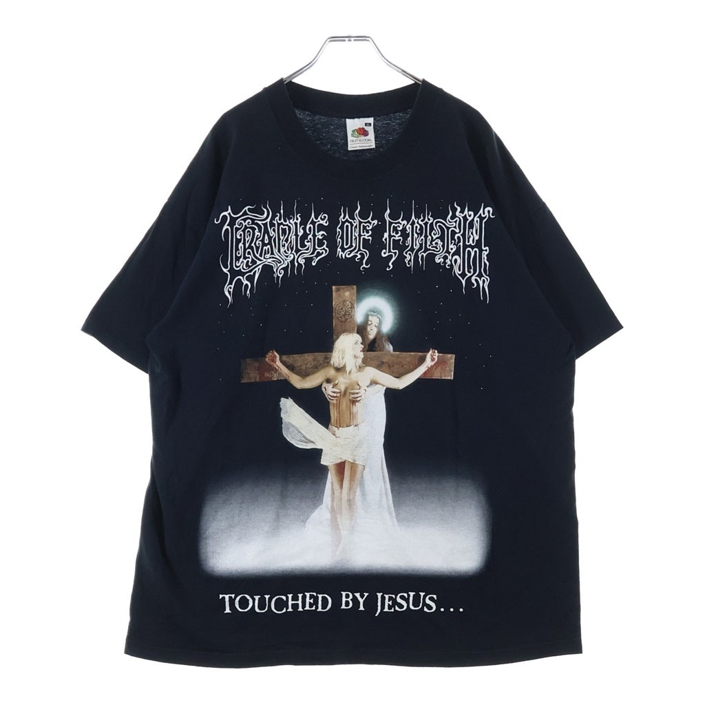 VINTAGE(ヴィンテージ) 00S CRADLE OF FILTH TOUCHED BYB JESUS クレイドル・オブ・フィルス 両面プリント半袖Tシャツ ブラック