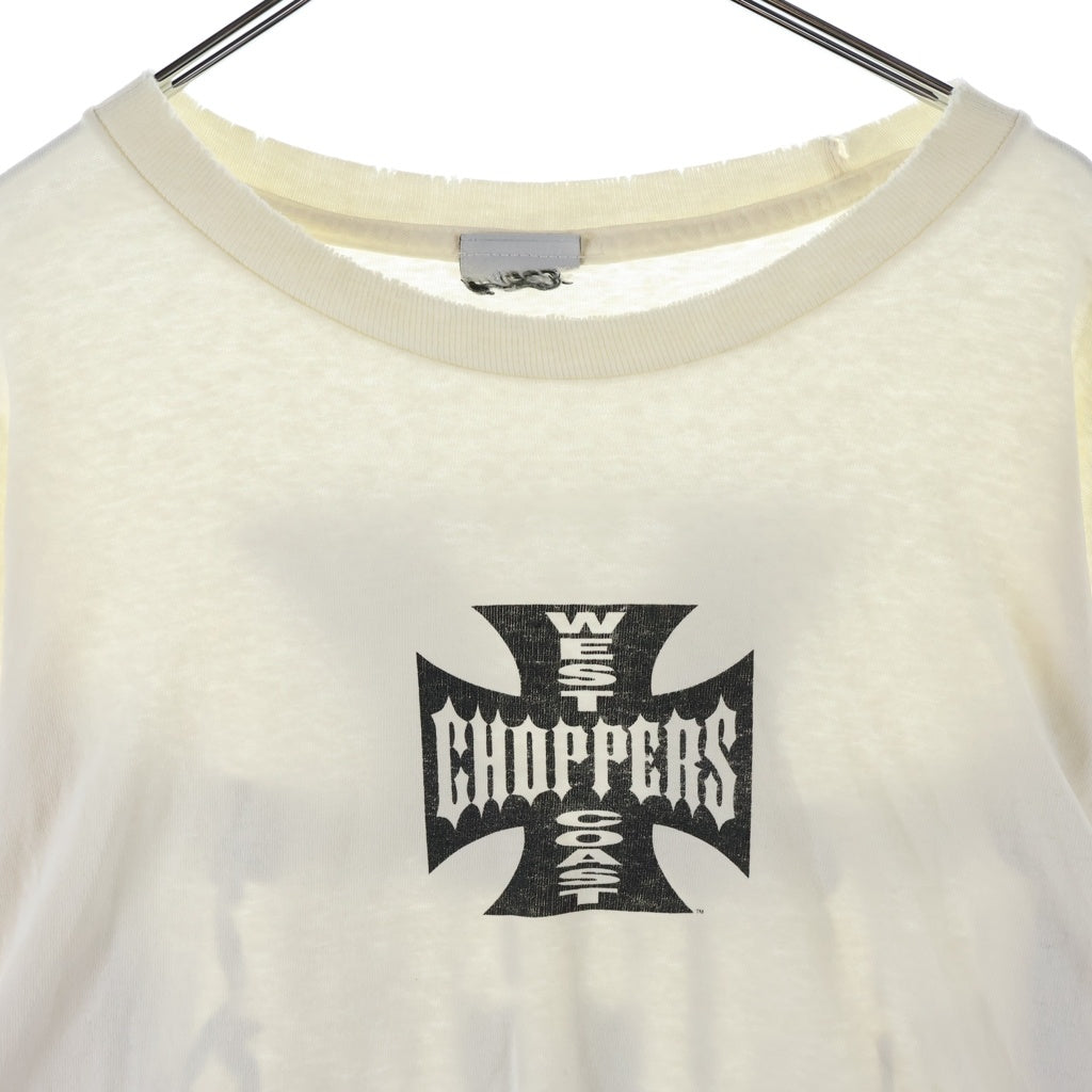 VINTAGE(ヴィンテージ) 90-00s West Coast Choppers L/S Tee ウエストコーストチョッパーズ アイアンクロス 袖ロゴ 長袖Tシャツ カットソー ホワイト