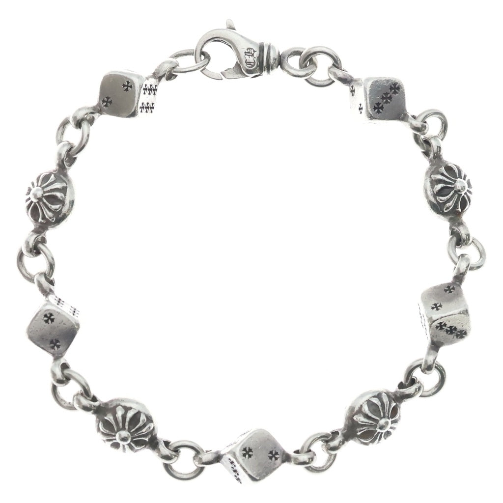 CHROME HEARTS(クロムハーツ) DICE No1 CRSBL ダイスクロスボールブレスレット シルバー 9LINK