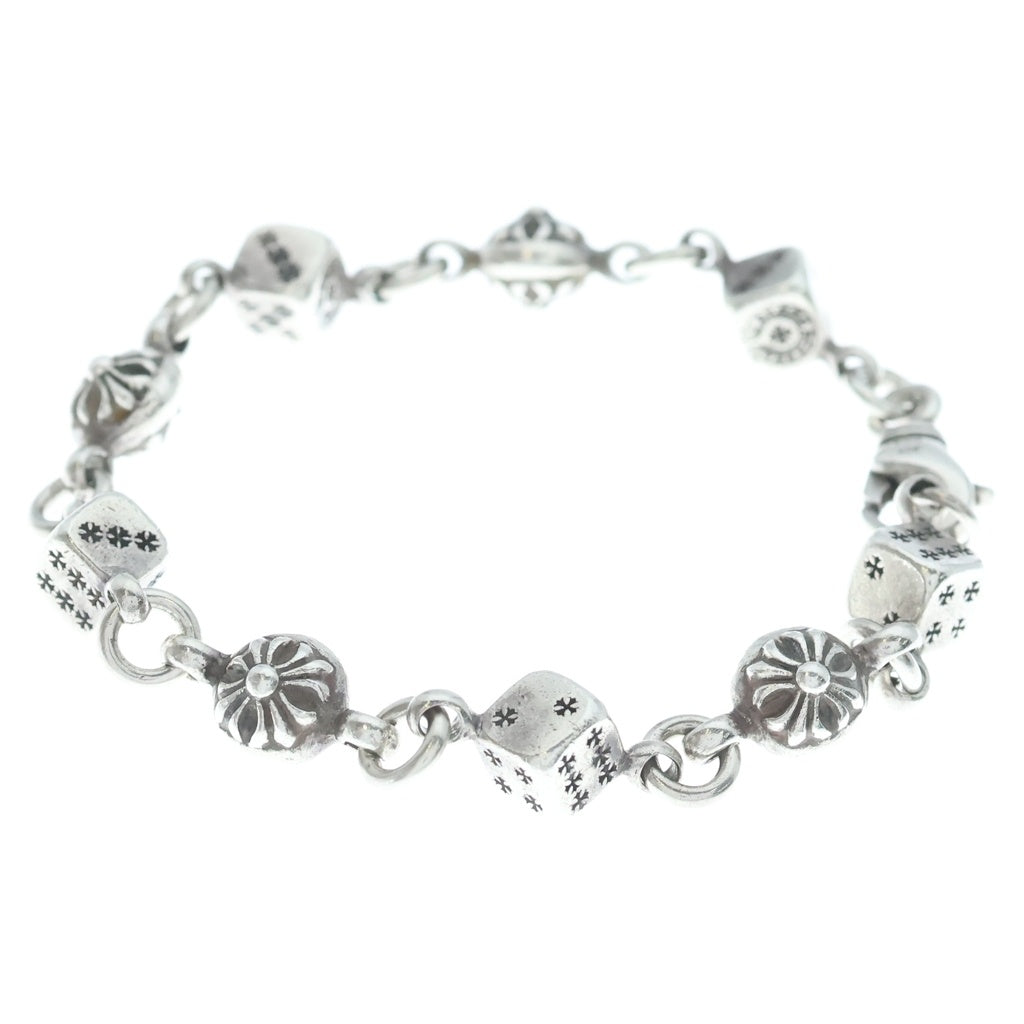 CHROME HEARTS(クロムハーツ) DICE No1 CRSBL ダイスクロスボールブレスレット シルバー 9LINK