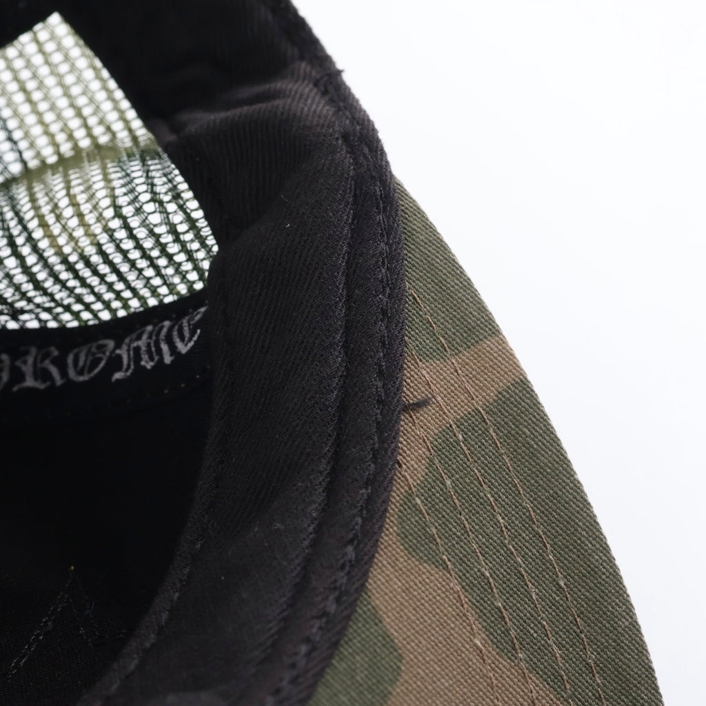 CHROME HEARTS(クロムハーツ) 3STAR PATCH TRUCKER CAP スターレザーパッチ スターボール付 カモフラ ベースボールキャップ 帽子 カーキ