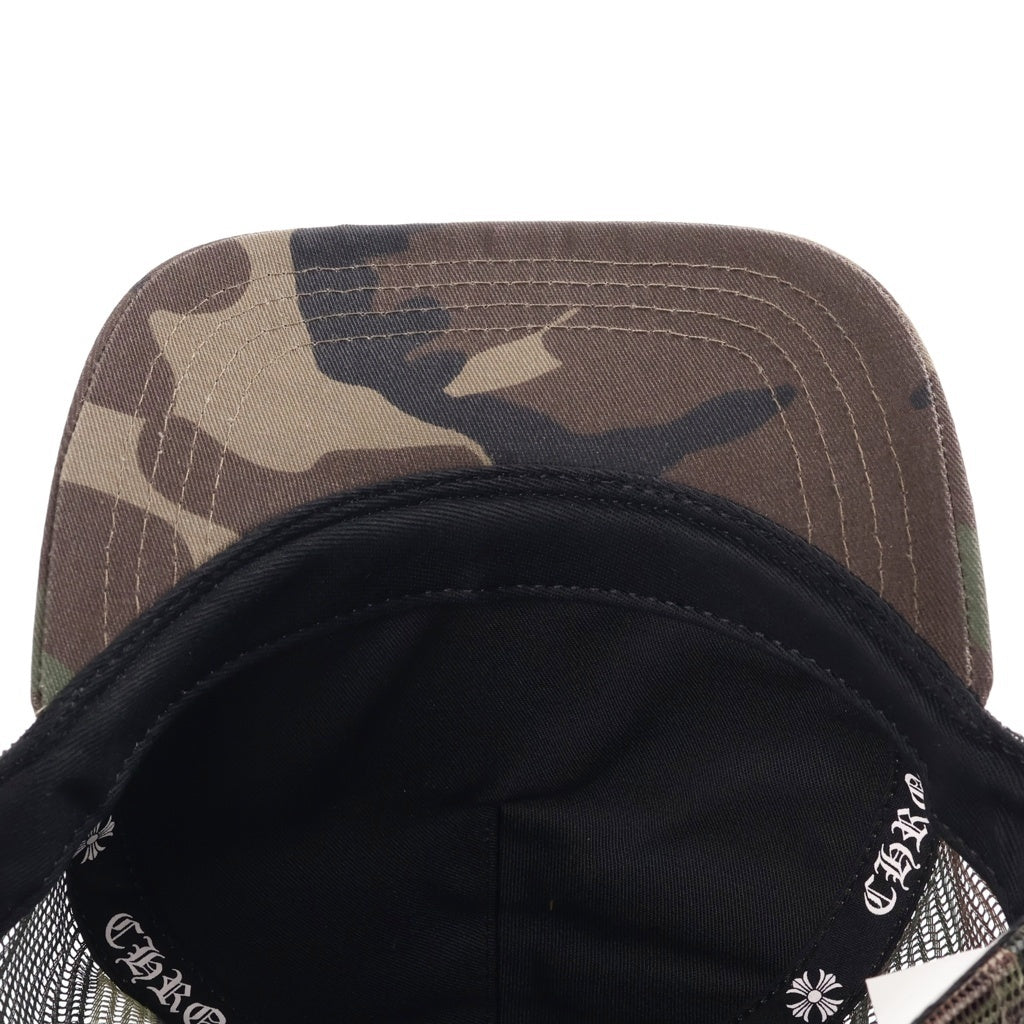 CHROME HEARTS(クロムハーツ) TRUCKER CAP トラッカーキャップ CHパッチ クロスボール カモフラ メッシュ帽子 カーキ