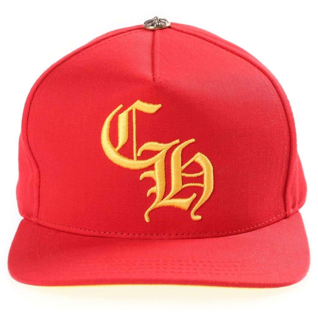 CHROME HEARTS(クロムハーツ) CH HAT CHロゴ刺繍ベースボールキャップ 帽子 レッド