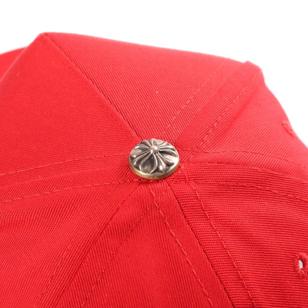 CHROME HEARTS(クロムハーツ) CH HAT CHロゴ刺繍ベースボールキャップ 帽子 レッド