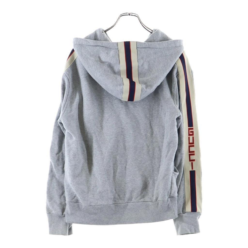 GUCCI(グッチ) HEAVY FELTED COTTON JRS サイドロゴ ジップアップパーカー グレー 497250 X9I97