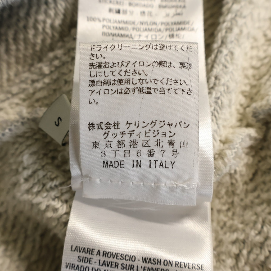 GUCCI(グッチ) HEAVY FELTED COTTON JRS サイドロゴ ジップアップパーカー グレー 497250 X9I97