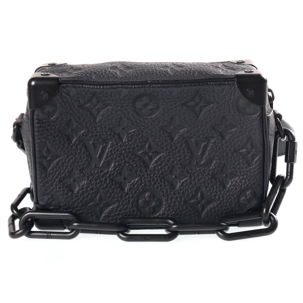 LOUIS VUITTON(ルイヴィトン) モノグラム ミニ ソフト トランク ショルダーバッグ M55702 ブラック レディース