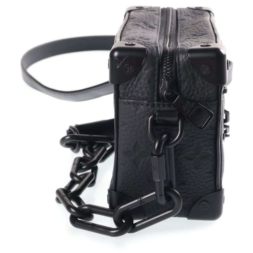 LOUIS VUITTON(ルイヴィトン) モノグラム ミニ ソフト トランク ショルダーバッグ M55702 ブラック レディース