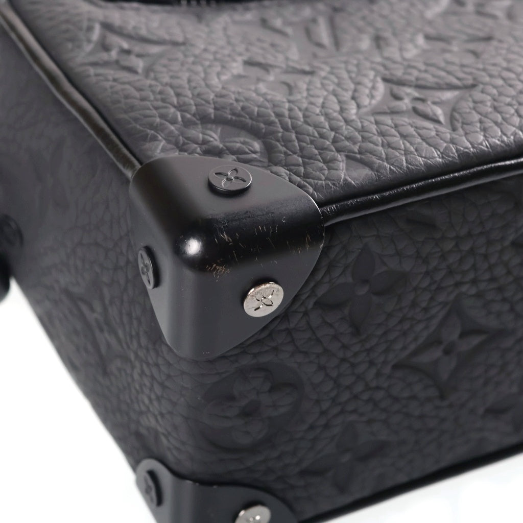 LOUIS VUITTON(ルイヴィトン) モノグラム ミニ ソフト トランク ショルダーバッグ M55702 ブラック レディース