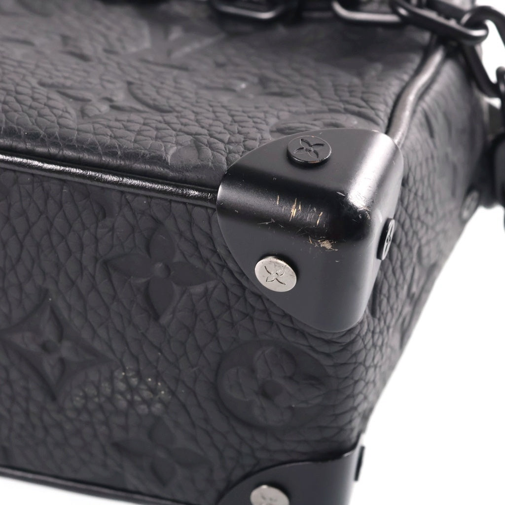 LOUIS VUITTON(ルイヴィトン) モノグラム ミニ ソフト トランク ショルダーバッグ M55702 ブラック レディース