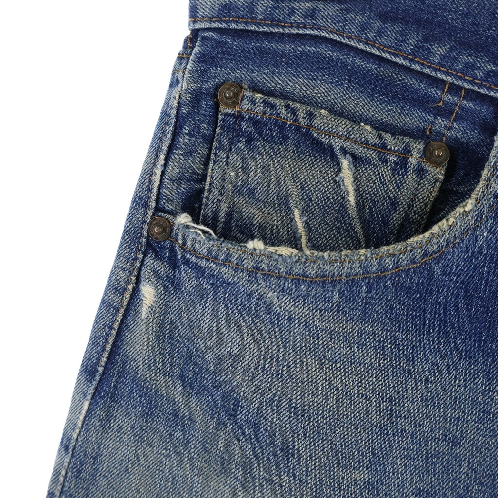 VINTAGE(ヴィンテージ) 70s VINTAGE 66前期 ボタン裏6 バックポケット裏シングル ストレートパンツ インディゴ