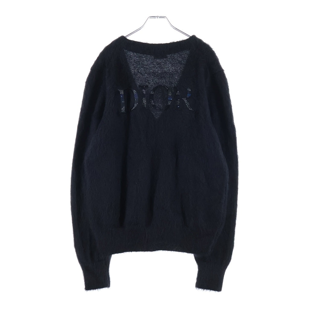 DIOR(ディオール) 21AW ×Peter Doig バックロゴ刺繍 モヘアニットカーディガン セーター ブラック 143M233AT295
