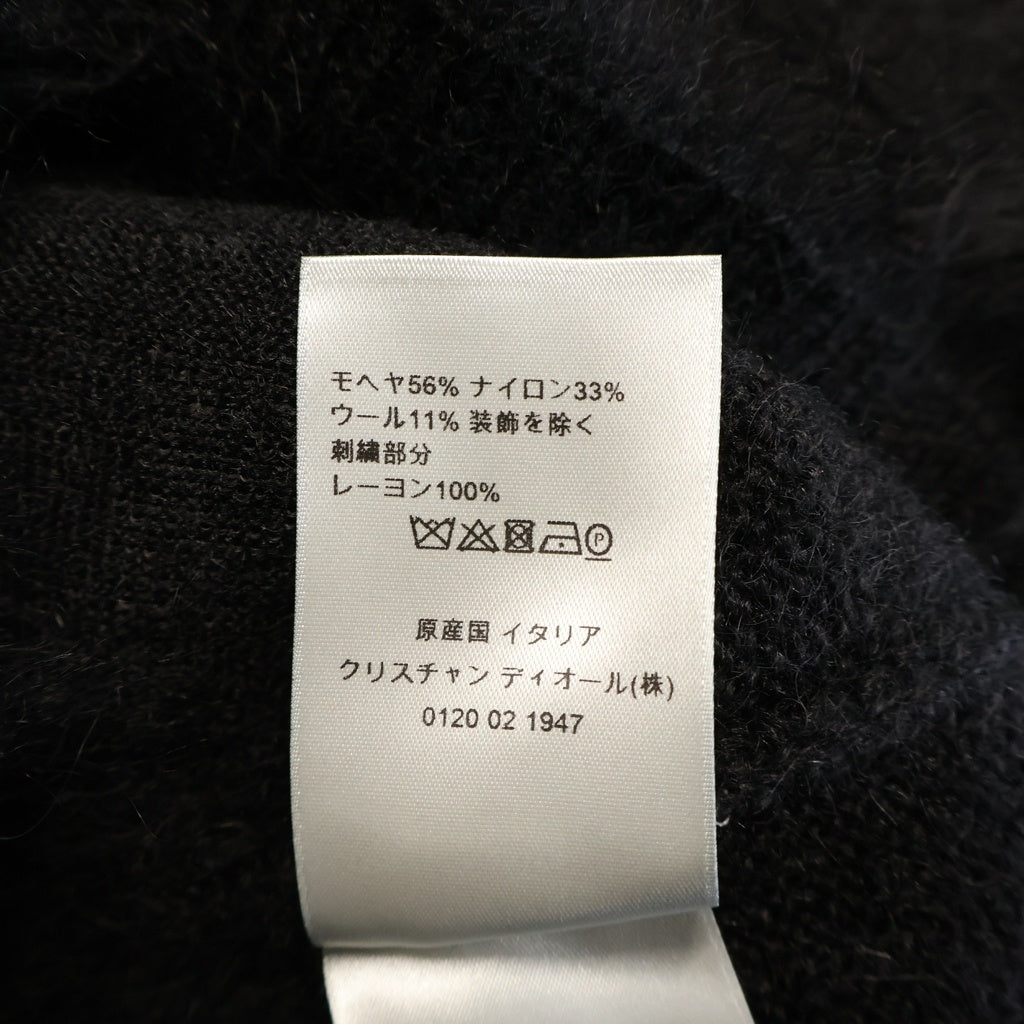 DIOR(ディオール) 21AW ×Peter Doig バックロゴ刺繍 モヘアニットカーディガン セーター ブラック 143M233AT295