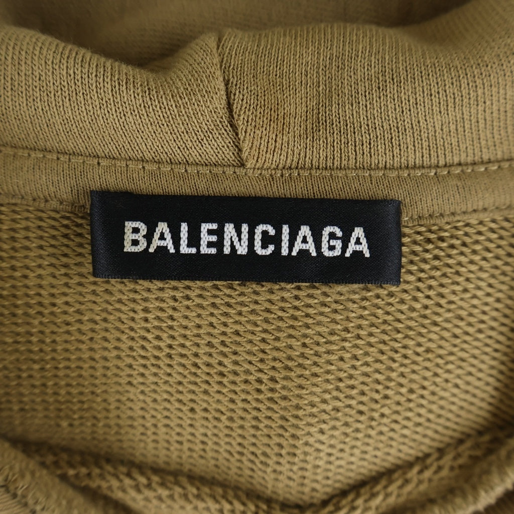 BALENCIAGA(バレンシアガ) 19AW BBロゴ プリント プルオーバーパーカー ブラウン 578138 TEV51