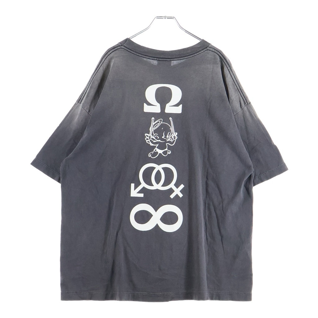 SAINT MICHAEL(セントマイケル) 25SS CANDLE TEE キャンドル 半袖Tシャツカットソー ブラック SM-HR8-0000-008