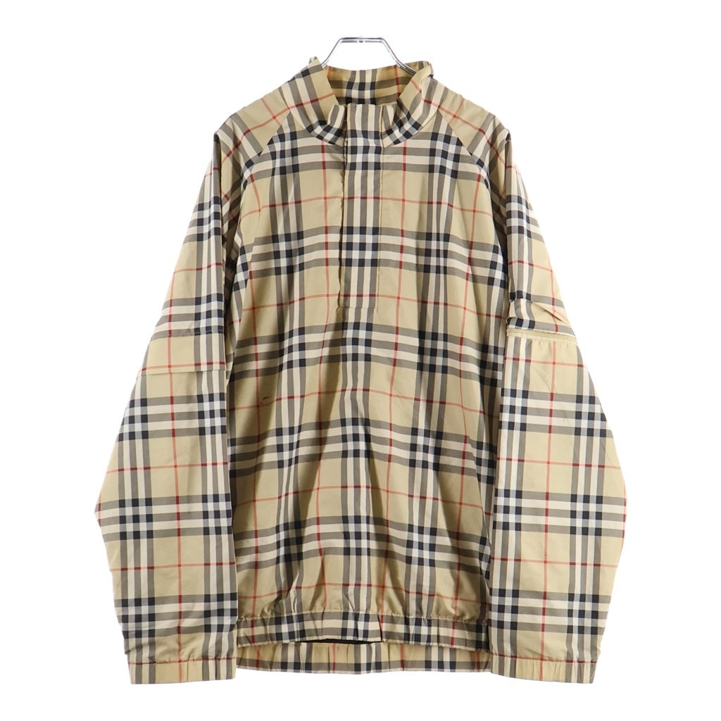 BURBERRY GOLF(バーバリーゴルフ) ノバチェック ハーフジップジャケット ベージュ