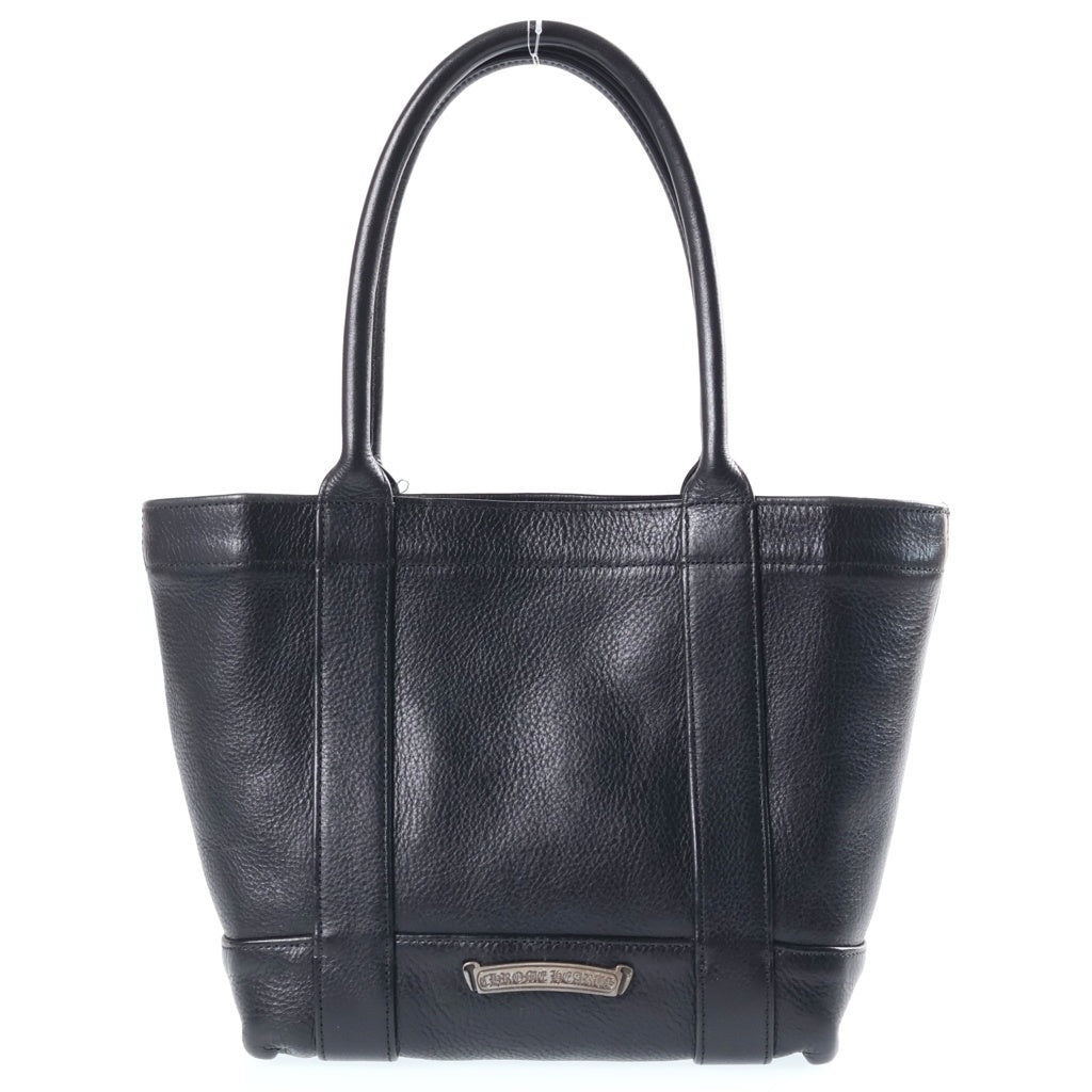 CHROME HEARTS(クロムハーツ) MINI TOTE BAG セメタリークロスパッチ ミニトート レザーハンドバック ブラック レディース